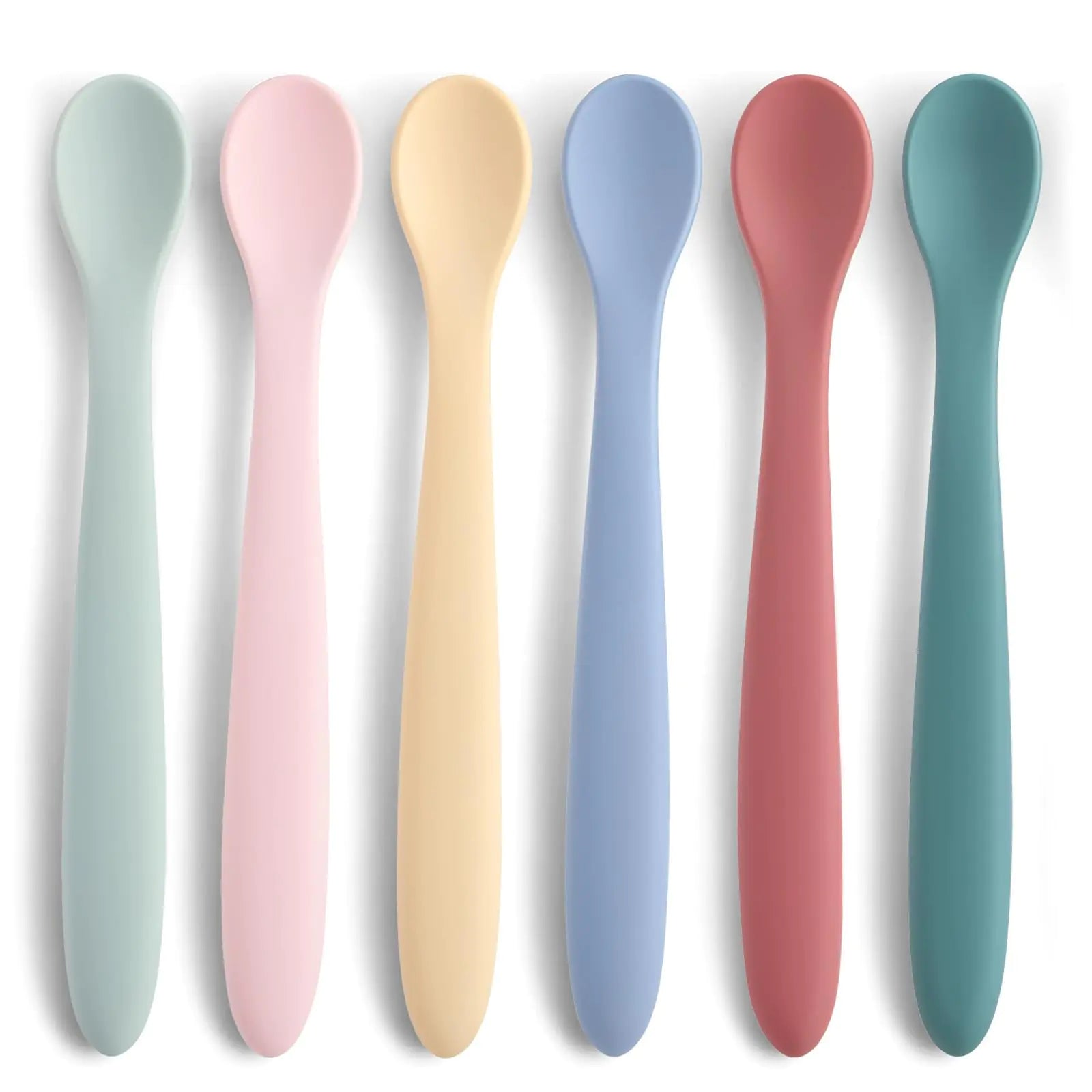 6 PCS Silicone Baby Feeding Spoons